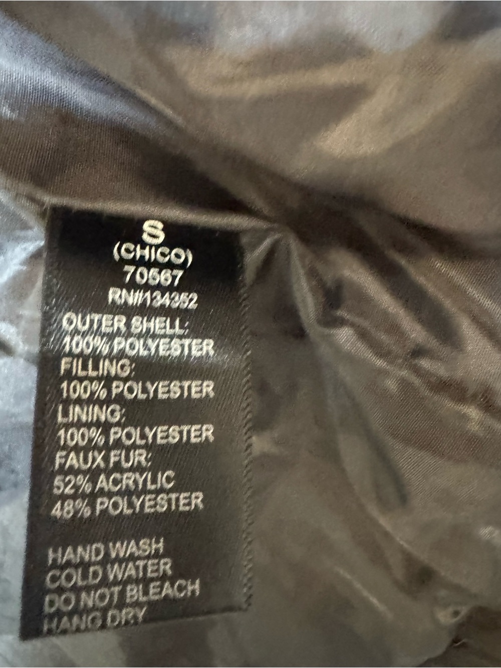 Ambiance Outerwear Black Puffer Jacket Faux Fur Hood Quilted NWOT Size S - Picture 11 of 12